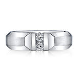 Beveled Diamond Gents Ring