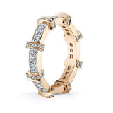Princess Channel Diamond Eternity in Rose